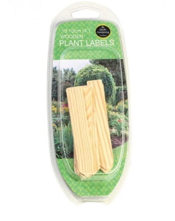 10 Wooden Plant Labels - 10cm (4")