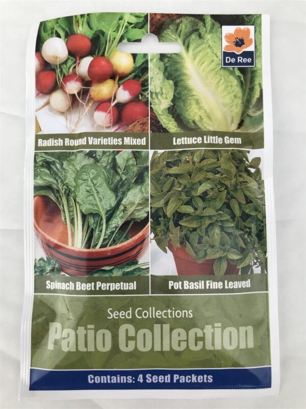 De Ree - Patio Collection Seed 4 type Radish Lettuce Spinach Basil