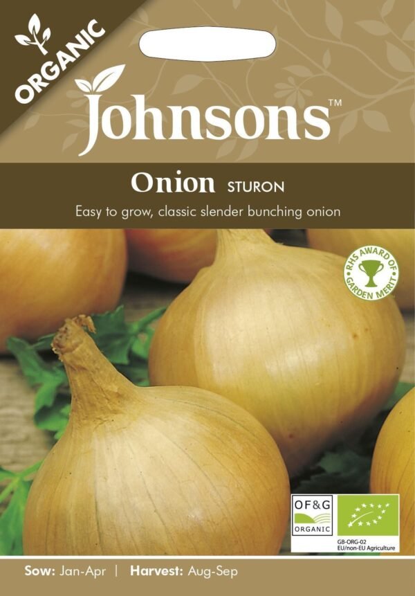 Johnsons Organic Onion Sturon 200 Seeds