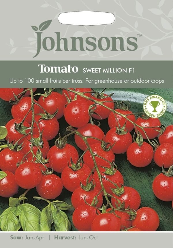 Johnsons Tomato Sweet Million F1 Hybrid 10 Seeds