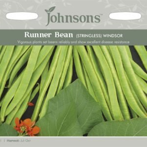 Johnsons Vegetable Runner Bean Windsor 50 Seeds