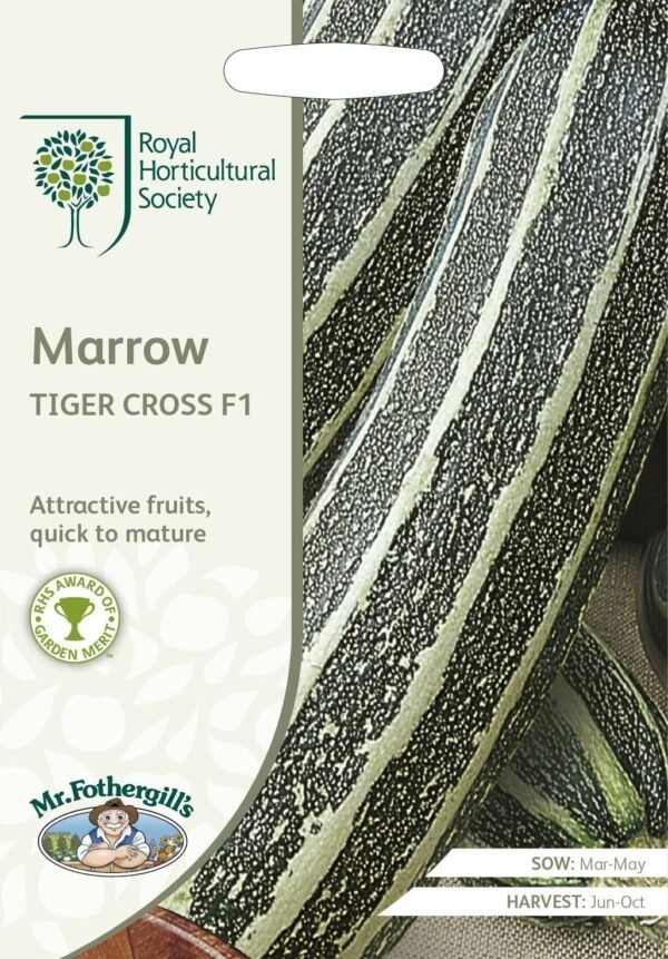 Mr Fothergills RHS Marrow Tiger Cross F1 10 Seeds