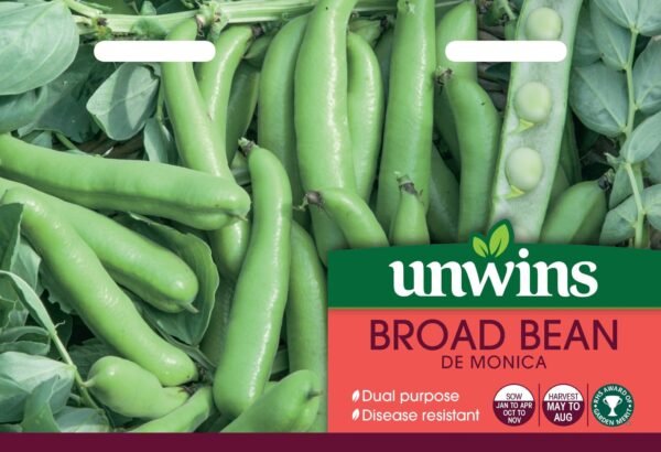 Unwins Broad Bean De Monica 50 Seeds