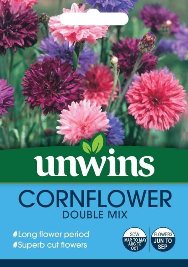 Unwins Cornflower Double Mix 300 Seeds