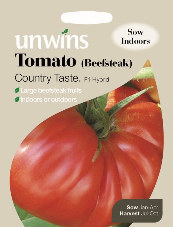 Unwins Tomato Beefsteak Country Taste F1 Hybrid 10 Seeds