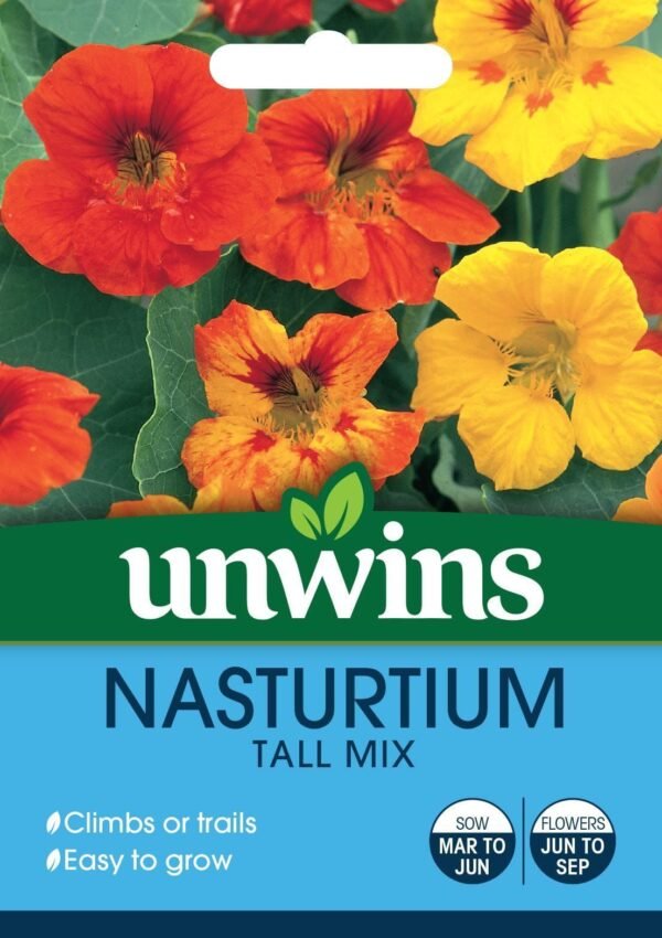 Unwins Nasturtium Tall Mix 35 Seeds
